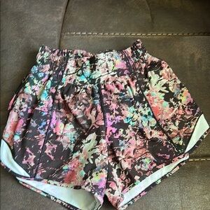 Lululemon Athletica Black and Pink Athletic Shorts